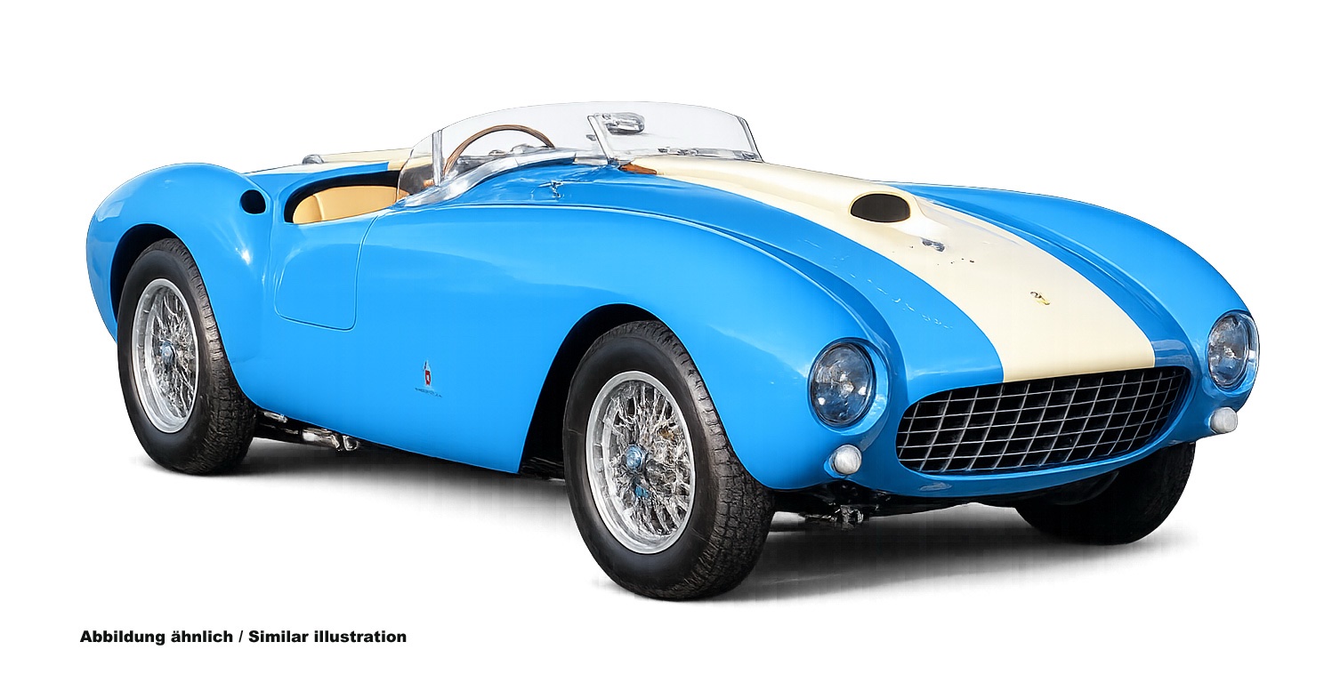 M-305 CMC Ferrari 375 MM Spider 1000 km Buones Aires Blue with White Stripe 1:18
