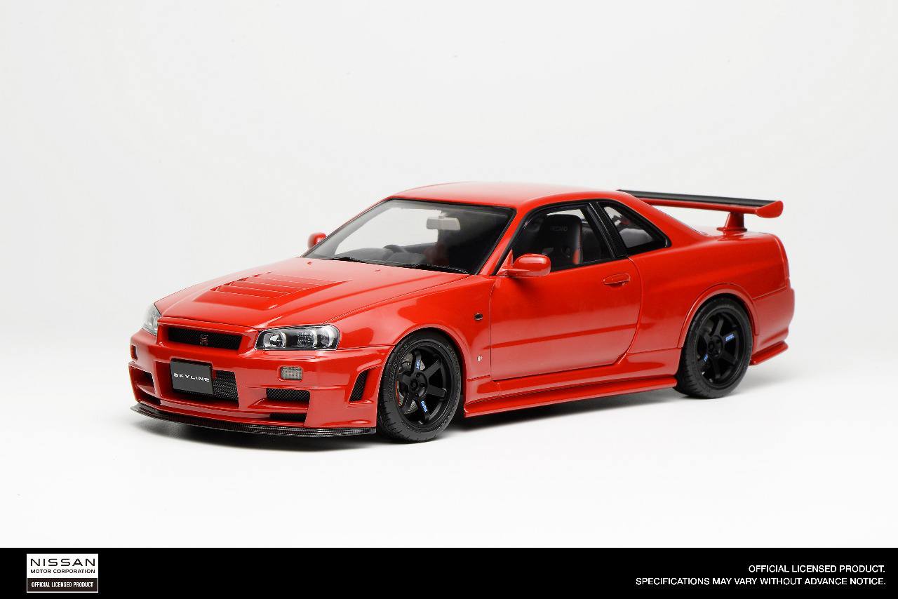 M83411 Motorhelix Nissan Skyline GT-R (R34) Customized Version Active Red 1:18