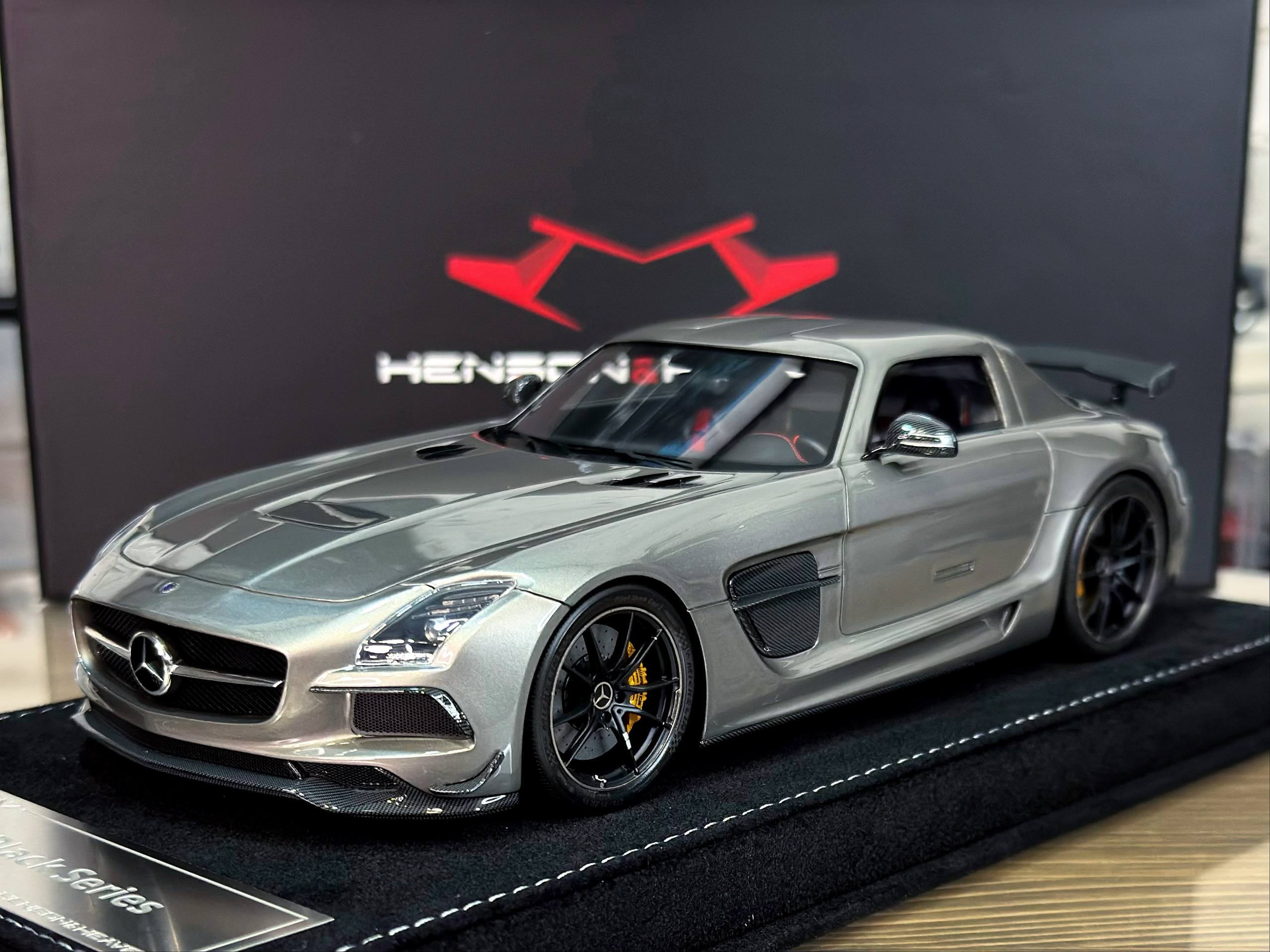 Henson & Heaven Mercedes Benz SLS AMG Black Series Metallic Dark Grey 1:18