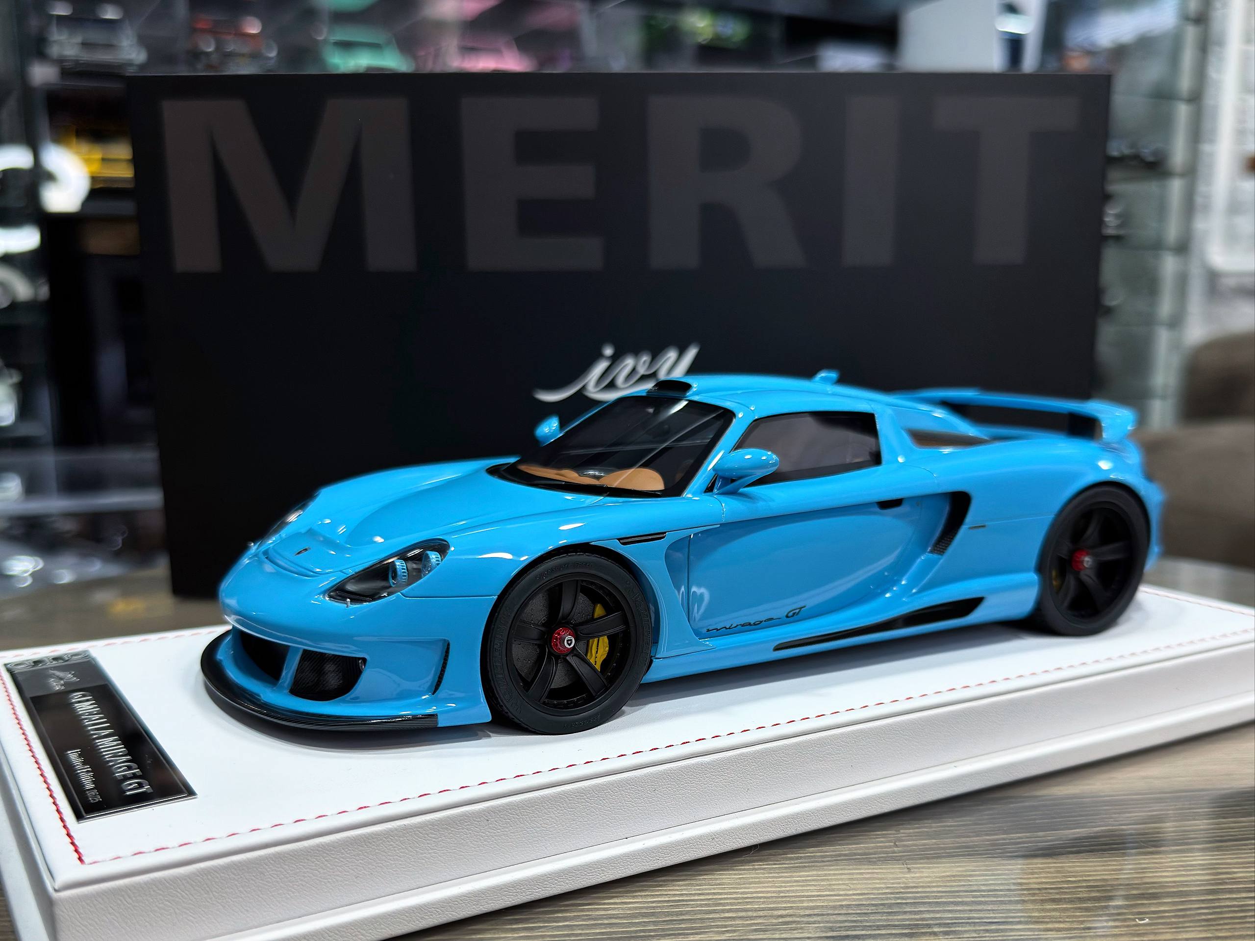 IVY1825L IVY Merit Porsche Gemballa Mirage GT Gulf Blue 1:18
