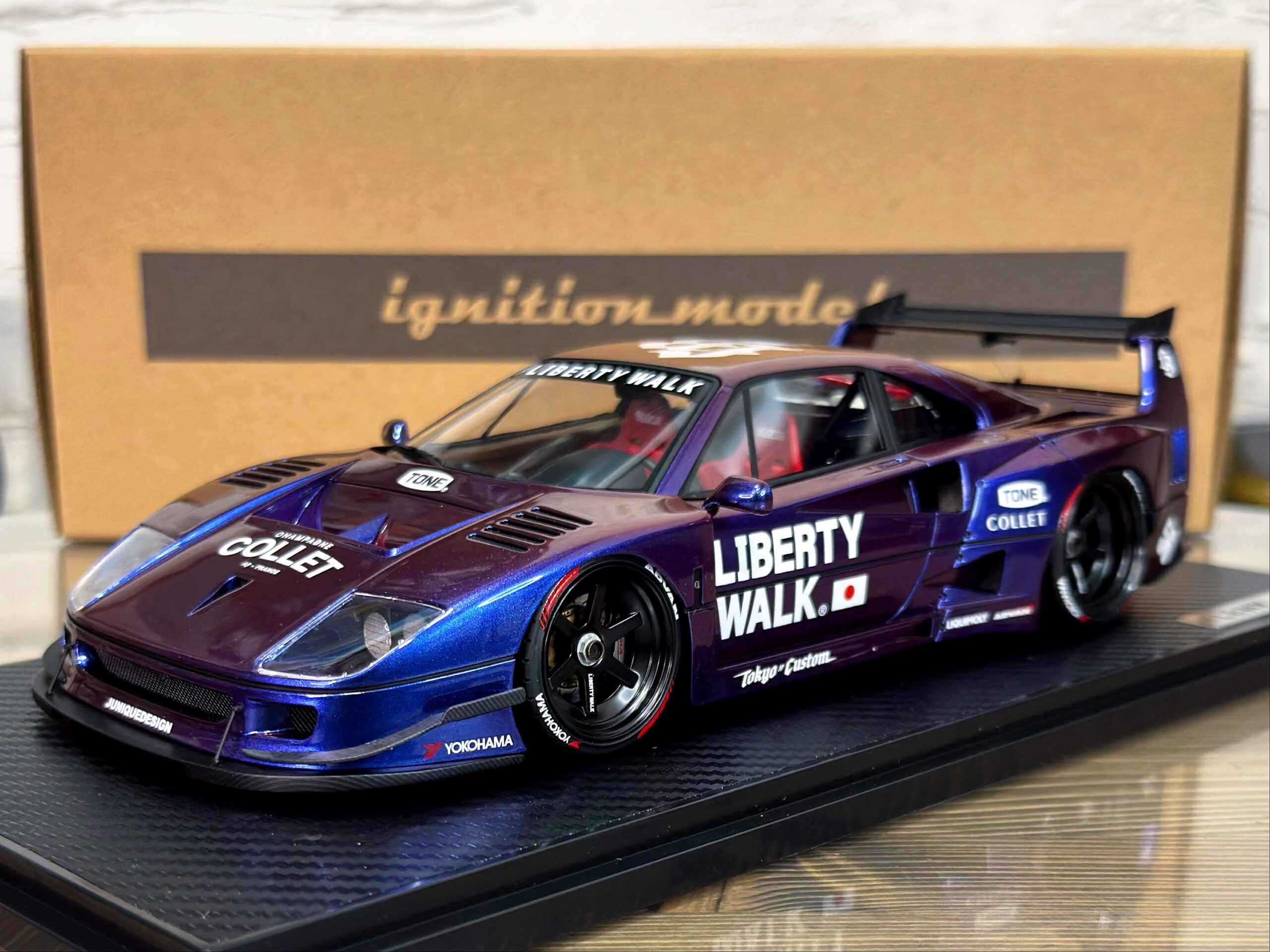 IG3790 Ignition Model LB-WORKS Ferrari F40 Purple Metallic 1:18