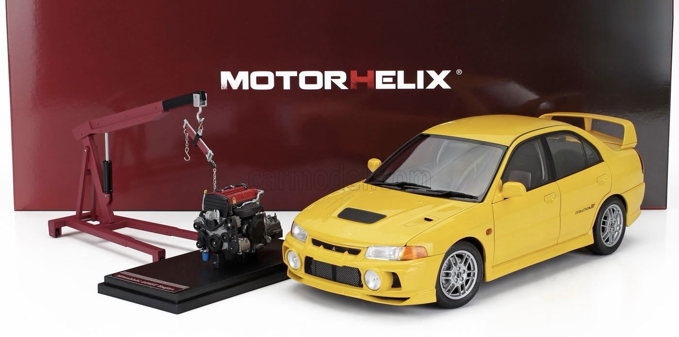 M84006 Motorhelix Mitsubishi Lancer EVO IV 1999 Yellow 1:18