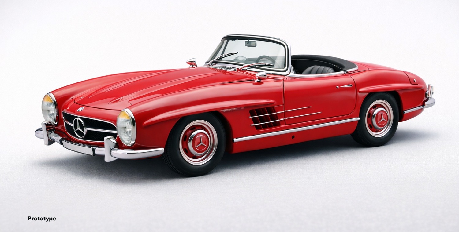 M-282 CMC Mercedes-Benz 300 SL W198 Roadster open Red 1:18