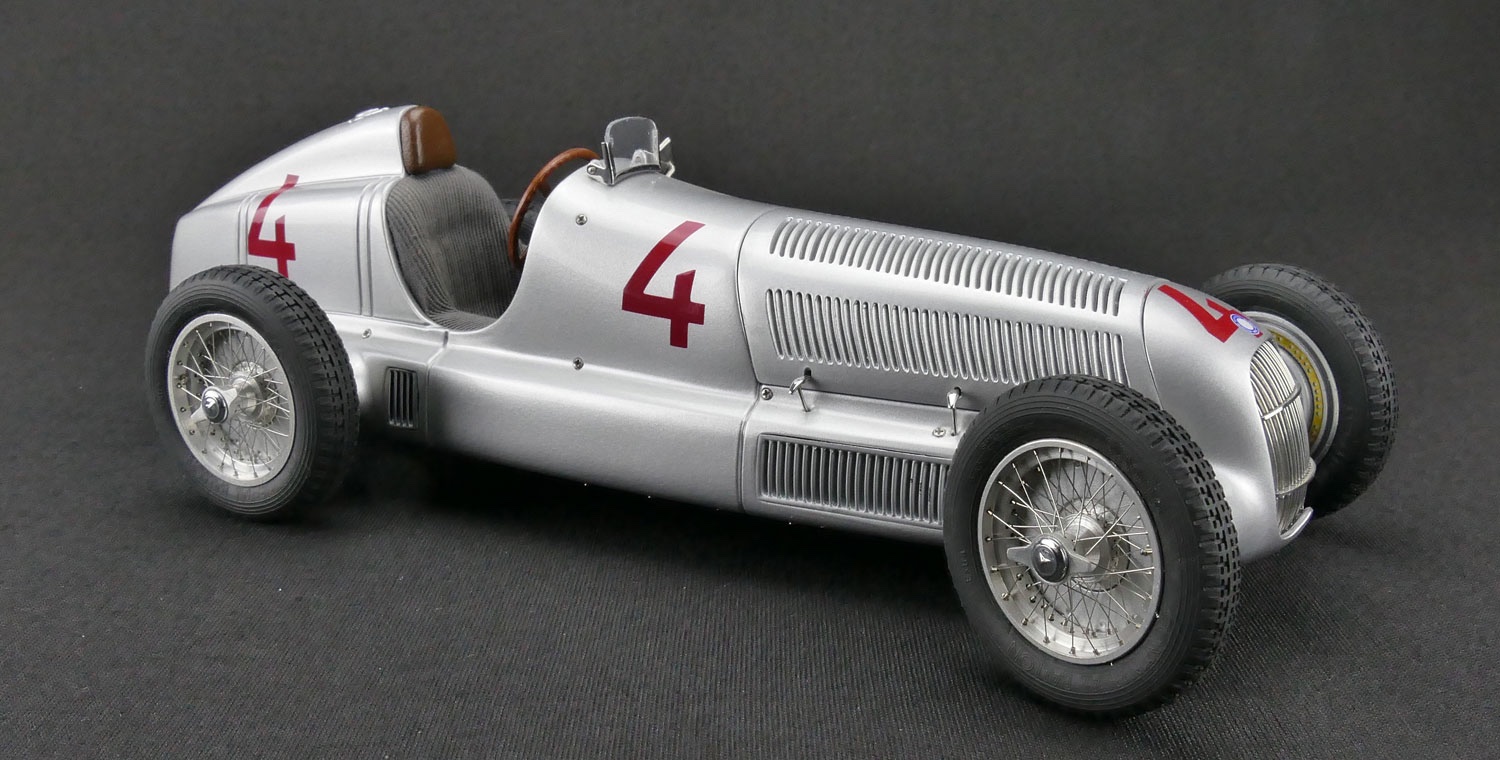 M-104 CMC Mercedes-Benz W 25 GP Monaco 1935 Fagioli #4 Silver 1:18