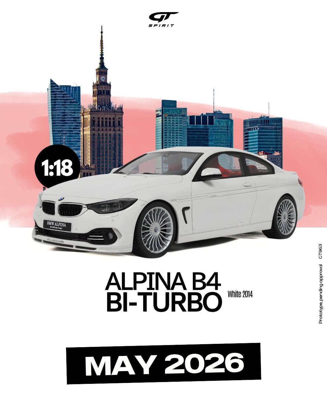 GT963 GT Spirit Alpina B4 BI-Turbo White 2014 1:18