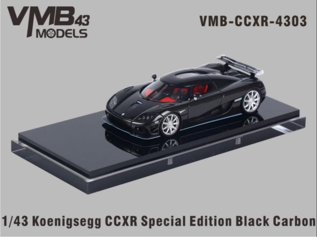 CCXR4303 VMB Models Koenigsegg CCXR Special Edition Black Carbon 1:43
