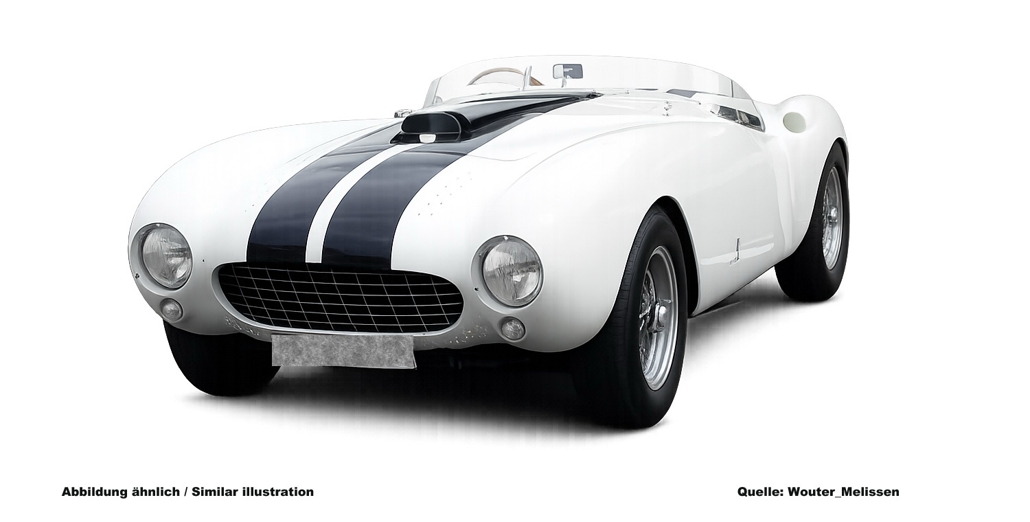 M-304 CMC Ferrari 375 MM Spider White with Blue Stripes 1:18