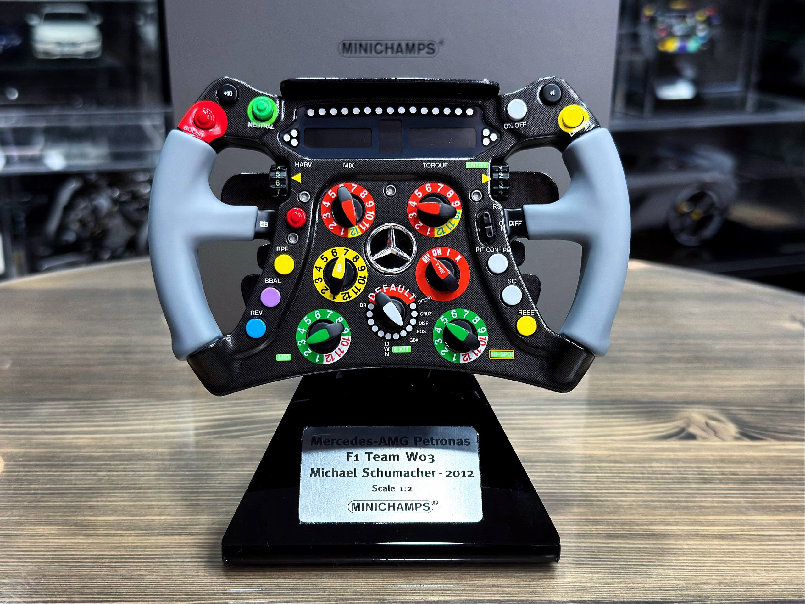 251120007 Minichamps Steering Wheel Mercedes AMG Petronas F1 Team W03 Michael Schumacher 2012 1:2