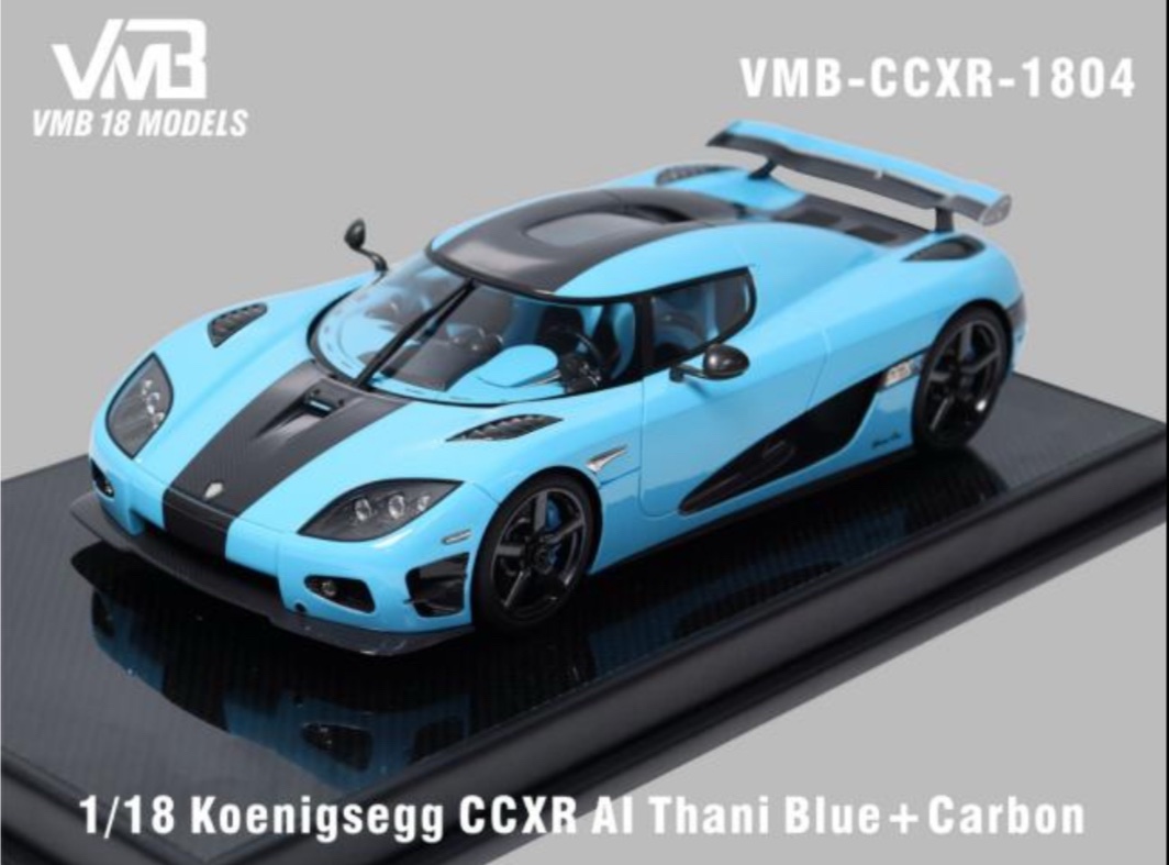 CCXR1804 VMB Models Koenigsegg CCXR Al Thani Blue Carbon 1:18