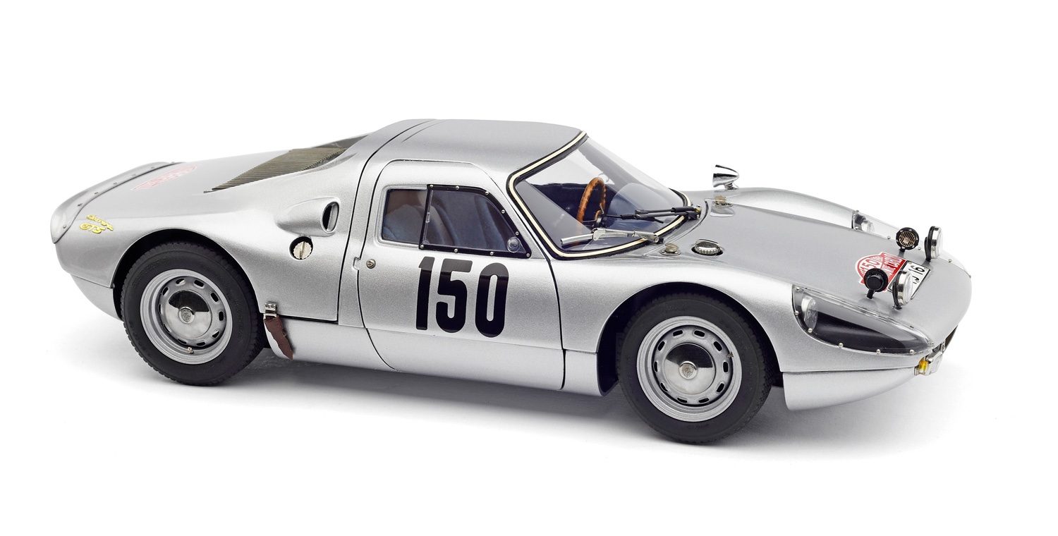M-231 CMC Porsche 904 Carrera GTS Rallye Monte Carlo 1965 Böhringer/Wütherich #150 Silver 1:18