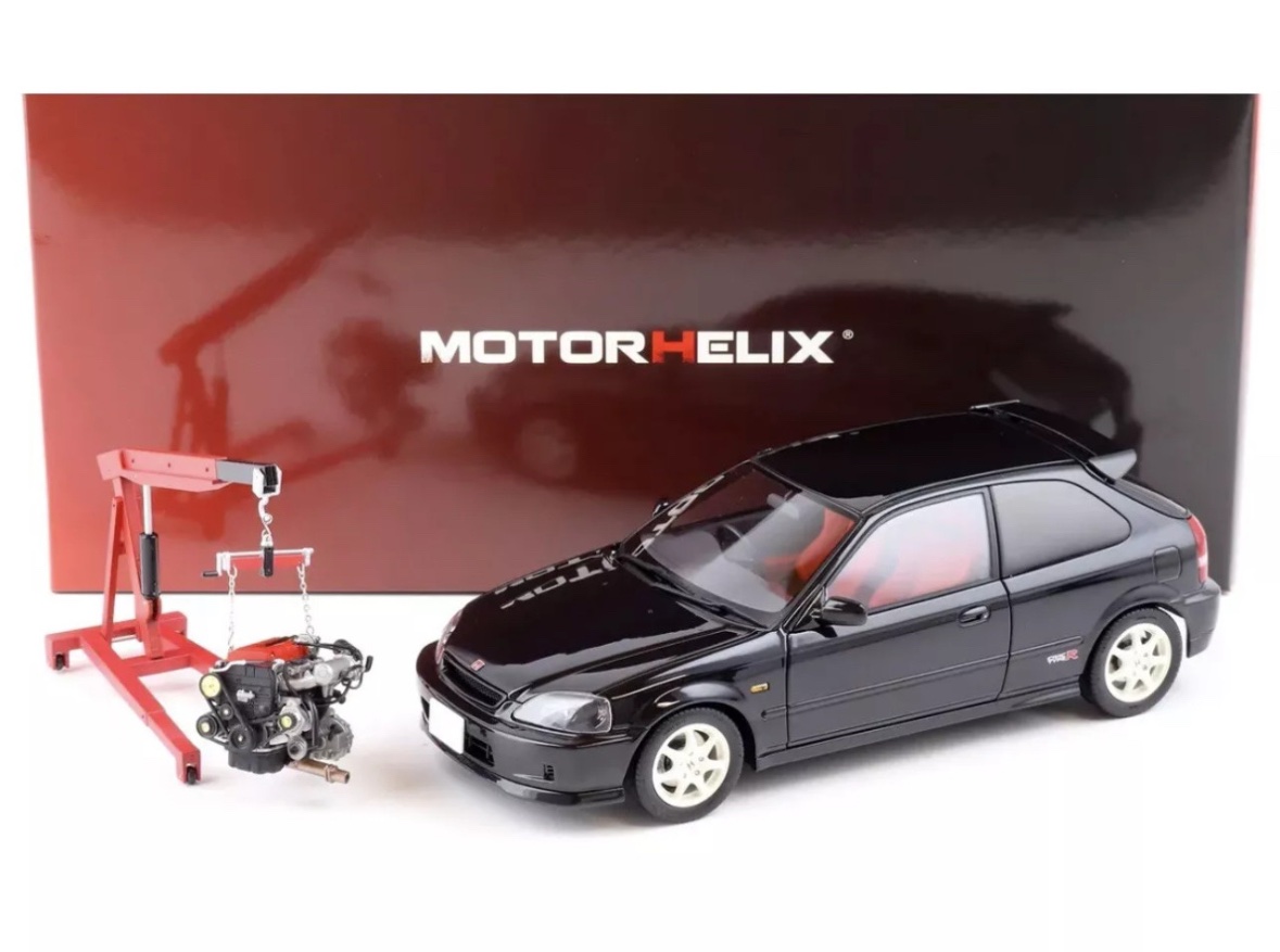 M85003 Motorhelix Honda Civic Type R (EK9) Starlight Pearl Black 1:18