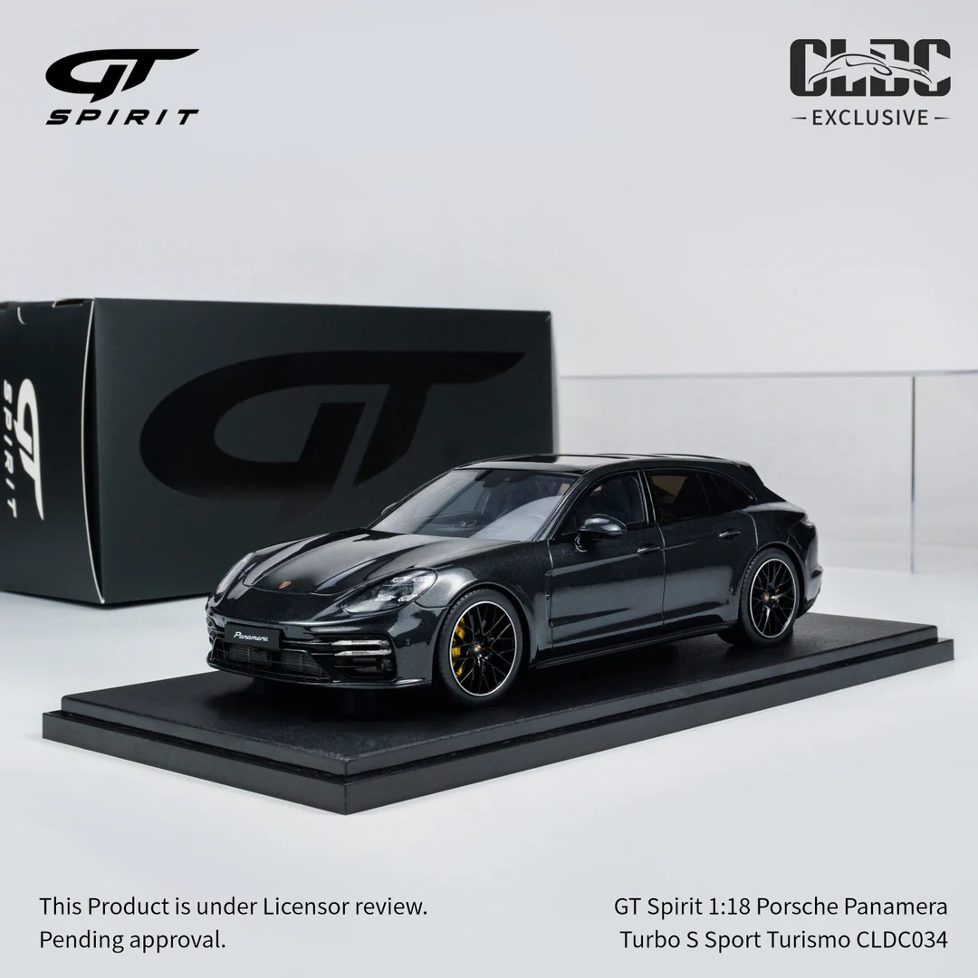 CLDC034 GT Spirit Porsche Panamera Turbo S Sport Turismo Volcano Grey Metallic (Display Case) 1:18