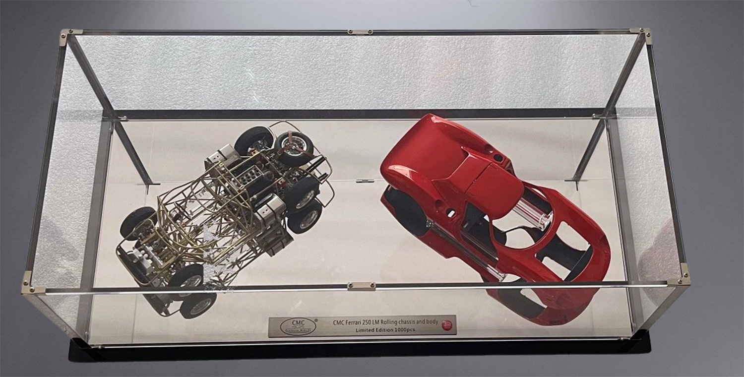 M-269 CMC Ferrari 250 LM Rolling Chassis And Body In Showcase Red 1:18