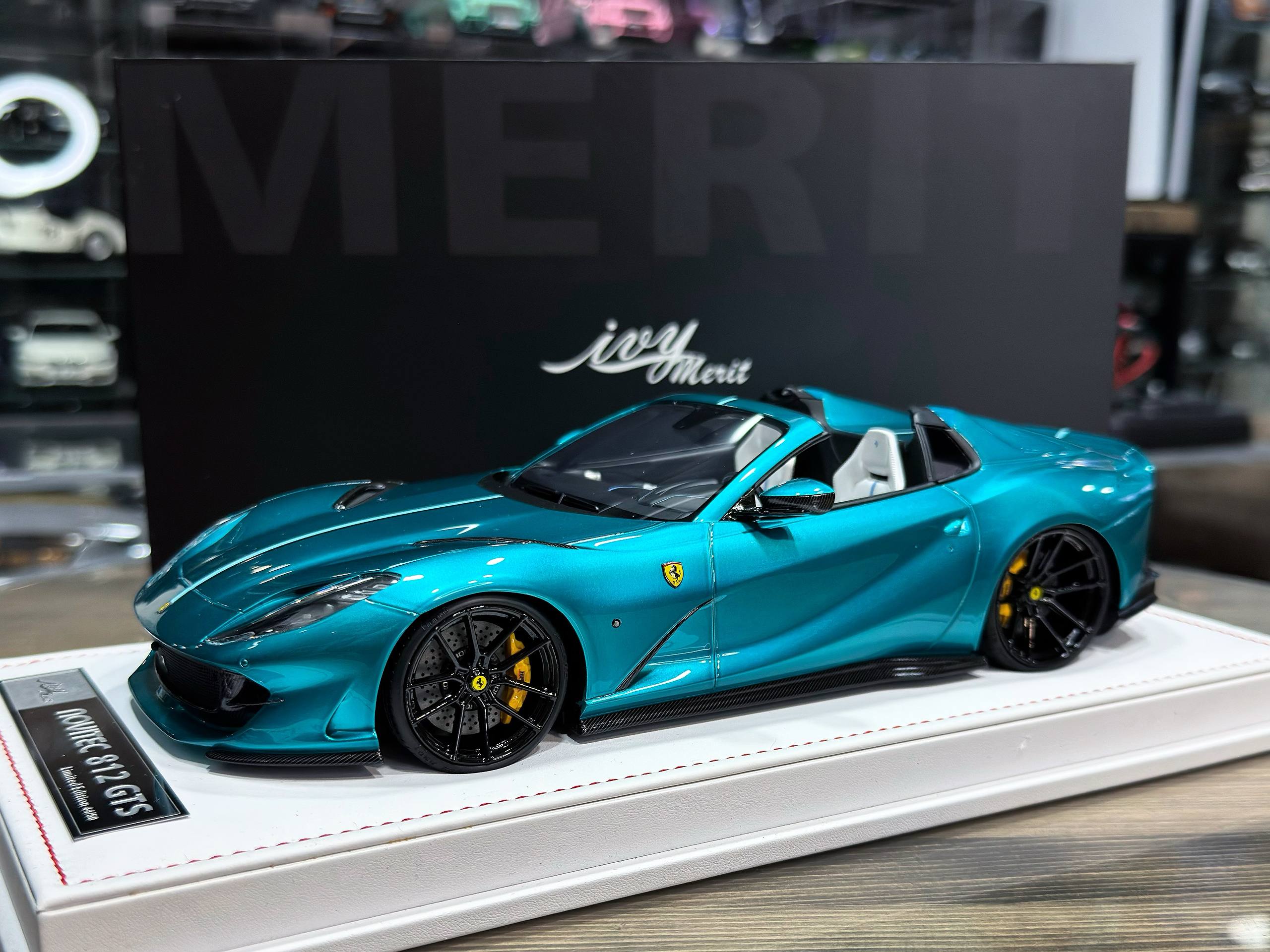 M1820G IVY Merit Novitec Ferrari 812 GTS Chrome Blue 1:18