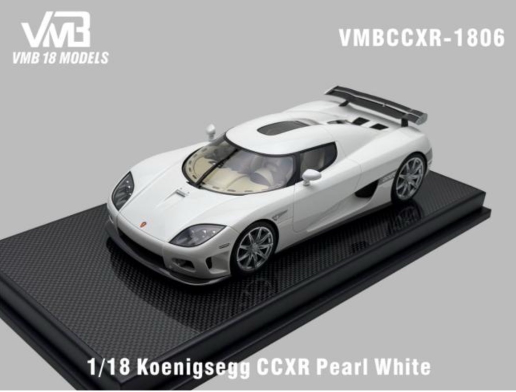 CCXR1806 VMB Models Koenigsegg CCXR Pearl White 1:18