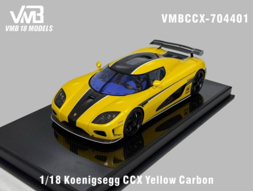 CCX704401 VMB Models Koenigsegg CCX Yellow/Carbon 1:18