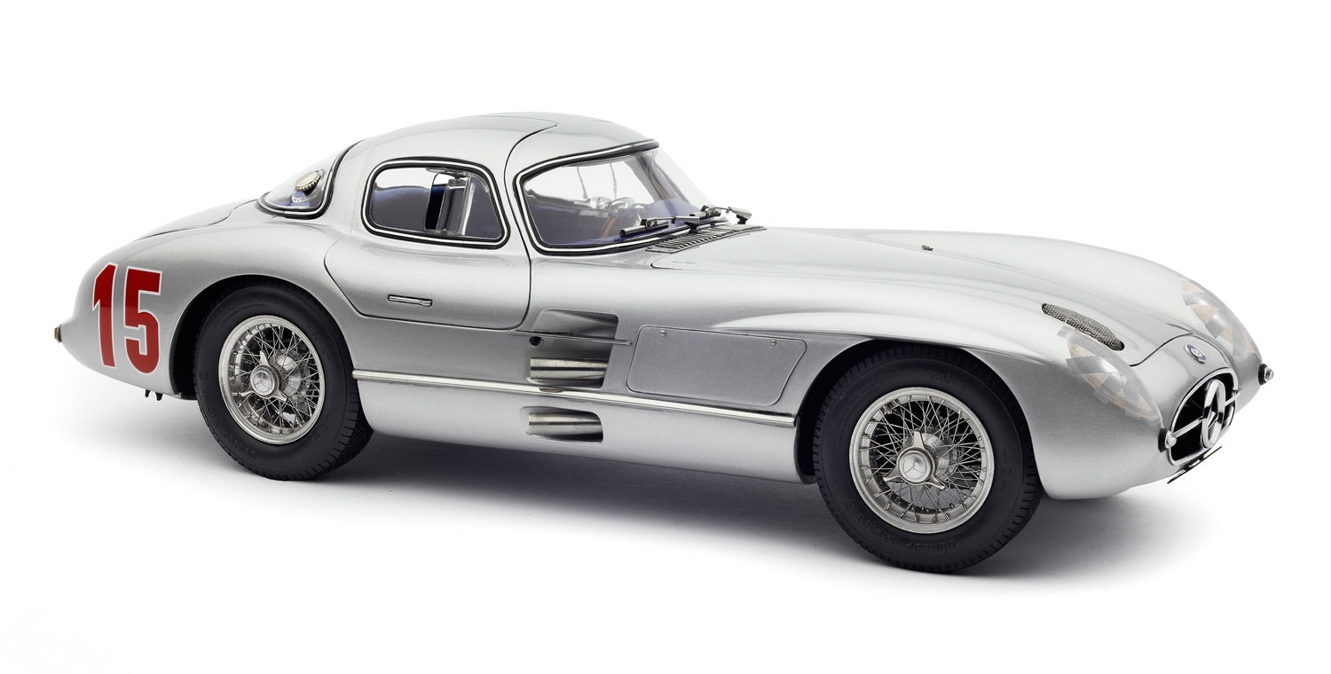 M-244 CMC Mercedes-Benz 300 SLR Coupé Großer Preis von Schweden 1955 #15 Silver 1:18