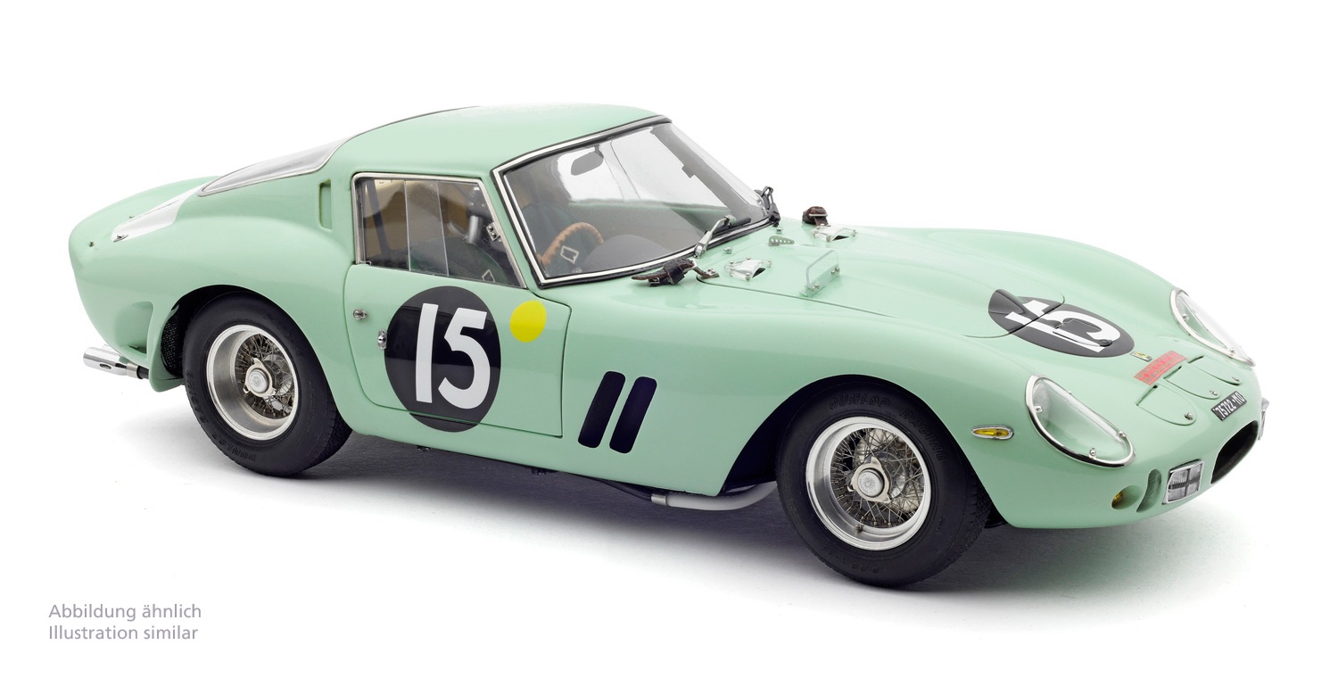 M-247 CMC Ferrari 250 GTO Goodwood 1962 #15 Stirling Moss Team/Ireland Pale Green 1:18