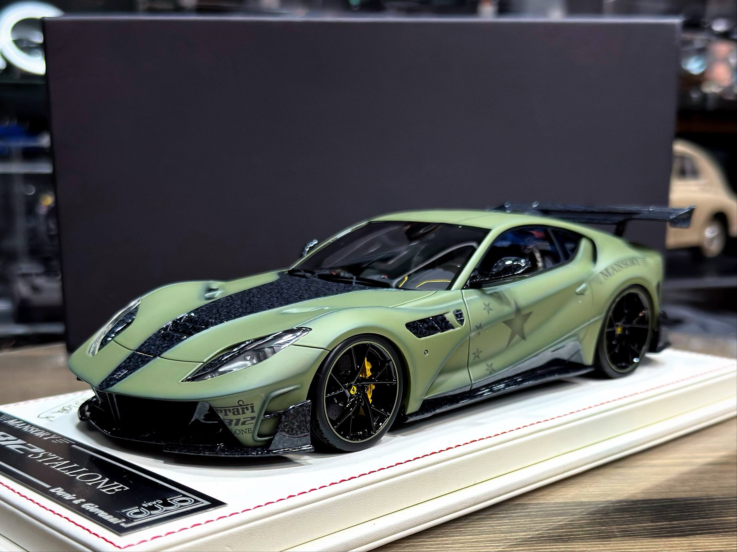 DG180102 Mansory Davis & Giovanni Ferrari 812 Stallone Matt Military Green 1:18