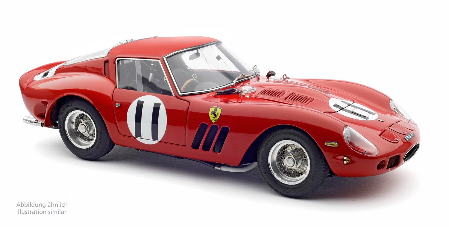 M-249 CMC Ferrari 250 GTO 1000km de Paris 1962 J.Surtees/M.Parkes #11 Red 1:18
